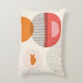 抽象芸術半円ドット魚枕16" x 12" アクセントクッション (裏面(縦))