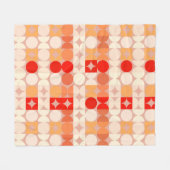 抽象芸術半円モダンOp Fusionアートパターン フリースブランケット (正面(横))