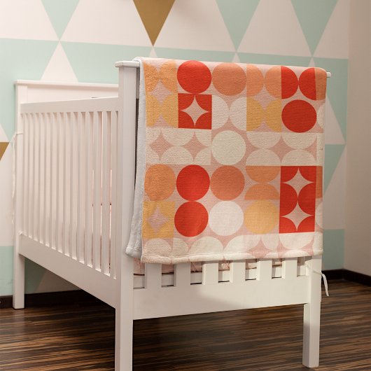 抽象芸術半円モダンOp Fusionアートパターン フリースブランケット