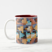 抽象芸術南西インスパイア土調 ツートーンマグカップ (左)