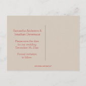 抽象芸術南西クリスマスツリーの日付を保存 案内ポストカード (裏面)