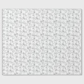 抽象芸術単線顔パターン ラッピングペーパー (フラット)