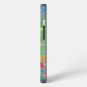 抽象芸術印象派の花畑 iPhoneケース (左側面)