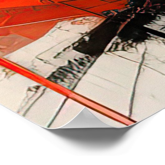 抽象芸術印象派絵画の ポスター (角)