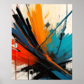 抽象芸術印象派絵画の ポスター (正面)