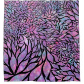 抽象芸術印象派葉 シャワーカーテン (正面)