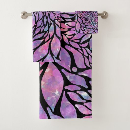 抽象芸術印象派葉 バスタオルセット (インサイチュ)