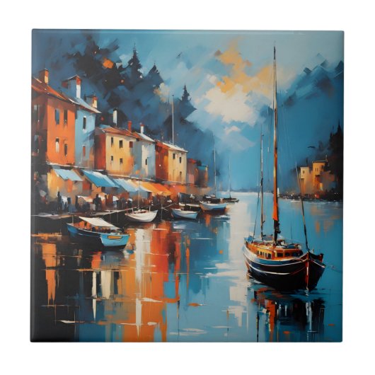 抽象芸術印象港 タイル (正面)