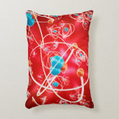 抽象芸術原子背景,モレクの化学モデル アクセントクッション (正面(垂直))