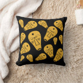 抽象芸術原生部族タトゥーマスク クッション (ブランケット)