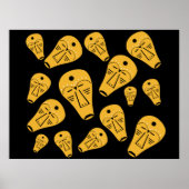 抽象芸術原生部族タトゥーマスク ポスター (正面)