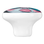 抽象芸術反乱軍の女スタイリッシュの子の装飾バラ セラミックノブ (側面)