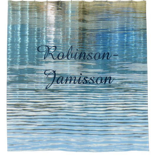 抽象芸術反射シャワーカーテンハイフン付き名前 シャワーカーテン (正面)