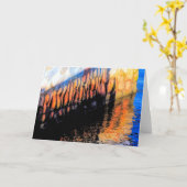 抽象芸術反射 カード (黄色い花)