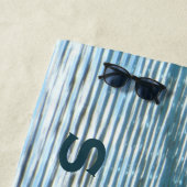 抽象芸術反射（青） ビーチタオル (インサイチュ)