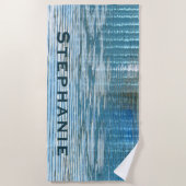 抽象芸術反射（青） ビーチタオル (正面)