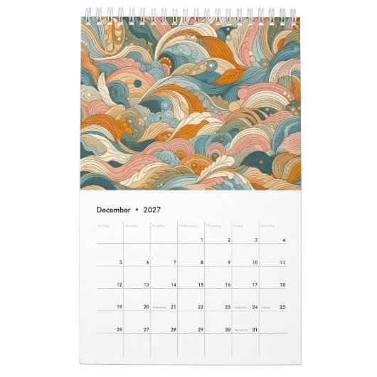 抽象芸術収集 カレンダー (12月 2027)