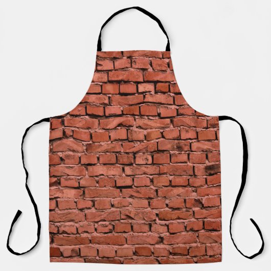 抽象芸術古いヴィンテージの割れバンピー粗いレンガの壁 エプロン (正面)