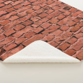 抽象芸術古いヴィンテージの割れバンピー粗いレンガの壁 シェルパブランケット (3/4)