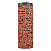 抽象芸術古いヴィンテージの割れバンピー粗いレンガの壁 タンブラー (裏面)