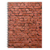抽象芸術古いヴィンテージの割れバンピー粗いレンガの壁 ノートブック (正面)