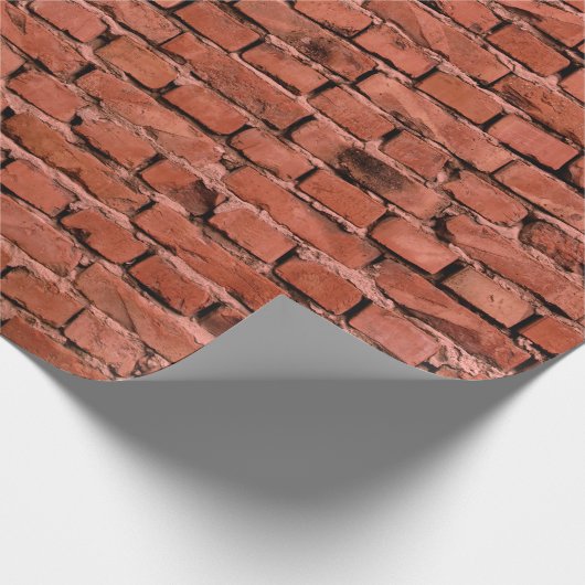 抽象芸術古いヴィンテージの割れバンピー粗いレンガの壁 ラッピングペーパー (角)