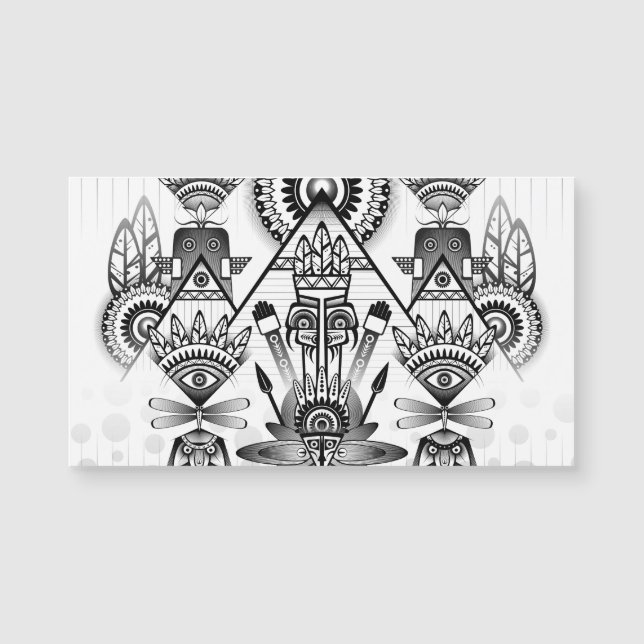 抽象芸術古代先住民インディアン部族 (正面)