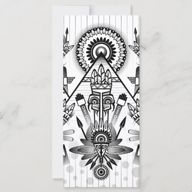 抽象芸術古代先住民インディアン部族 (正面)