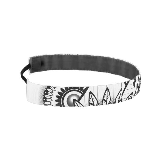 抽象芸術古代先住民インディアン部族 アスレチックヘッドバンド (左)