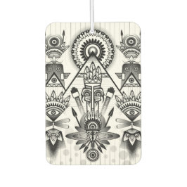 抽象芸術古代先住民インディアン部族 カーエアーフレッシュナー