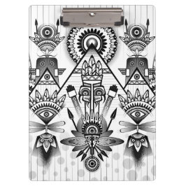 抽象芸術古代先住民インディアン部族 クリップボード