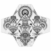 抽象芸術古代先住民インディアン部族 サッカーボール (フラット)