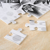 抽象芸術古代先住民インディアン部族 ジグソーパズル (側面)