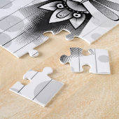 抽象芸術古代先住民インディアン部族 ジグソーパズル (側面)