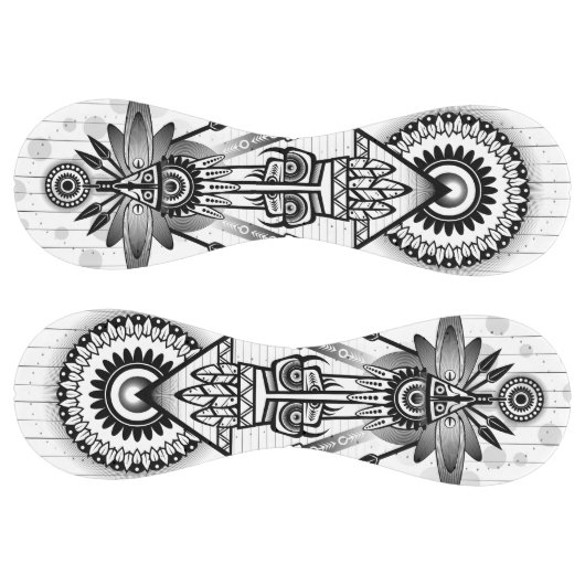 抽象芸術古代先住民インディアン部族 ソフトボール (パネル)