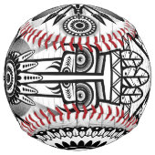 抽象芸術古代先住民インディアン部族 ソフトボール (正面)