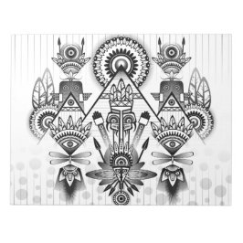 抽象芸術古代先住民インディアン部族 ノートパッド