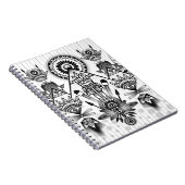 抽象芸術古代先住民インディアン部族 ノートブック (右側)