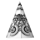 抽象芸術古代先住民インディアン部族 パーティーハット (裏面)