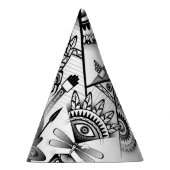 抽象芸術古代先住民インディアン部族 パーティーハット (右)