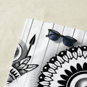 抽象芸術古代先住民インディアン部族 ビーチタオル (インサイチュ)