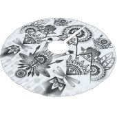 抽象芸術古代先住民インディアン部族 ブラッシュドポリエステルツリースカート (アングル)