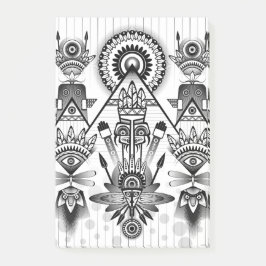 抽象芸術古代先住民インディアン部族 ポストイット