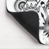 抽象芸術古代先住民インディアン部族 マウスパッド (コーナー)