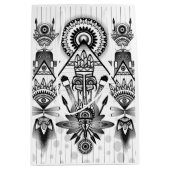 抽象芸術古代先住民インディアン部族 ミディアムペーパーバッグ (正面)