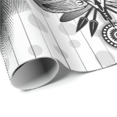 抽象芸術古代先住民インディアン部族 ラッピングペーパー (ロールコーナー)