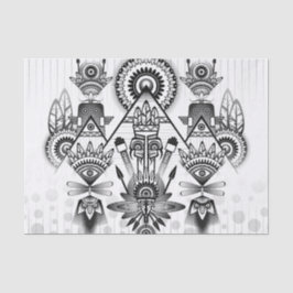 抽象芸術古代先住民インディアン部族 薄葉紙