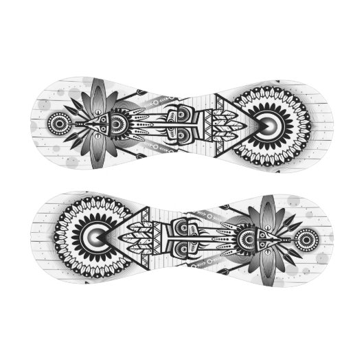 抽象芸術古代先住民インディアン部族 野球ボール (パネル)