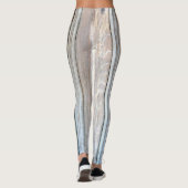 抽象芸術古木ドアの青/グレーパーソナライズされた名 レギンス (裏面)