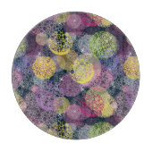 抽象芸術可愛い水玉模様サークル カッティングボード (正面)